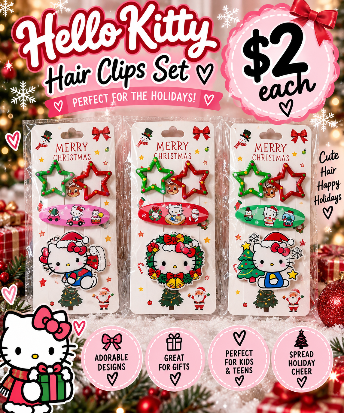 Hello Kitty Clips