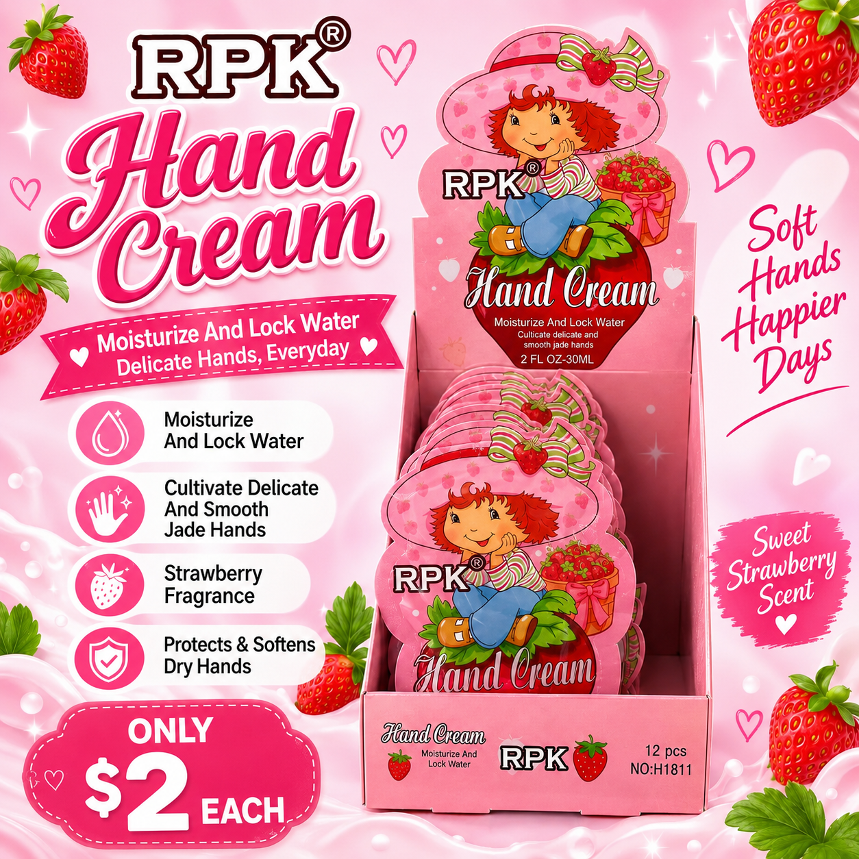 Strawberry hand cream